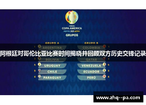阿根廷对哥伦比亚比赛时间揭晓并回顾双方历史交锋记录